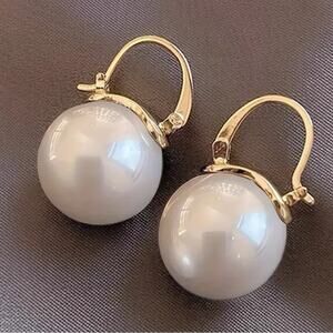 Pearl Huggie Earrings